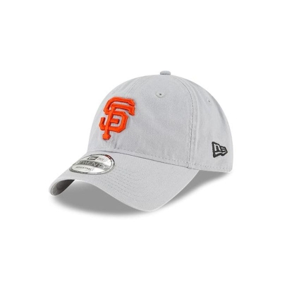 Grey San Francisco Giants Hat - New Era MLB Core Classic 9TWENTY Adjustable Caps USA5103987